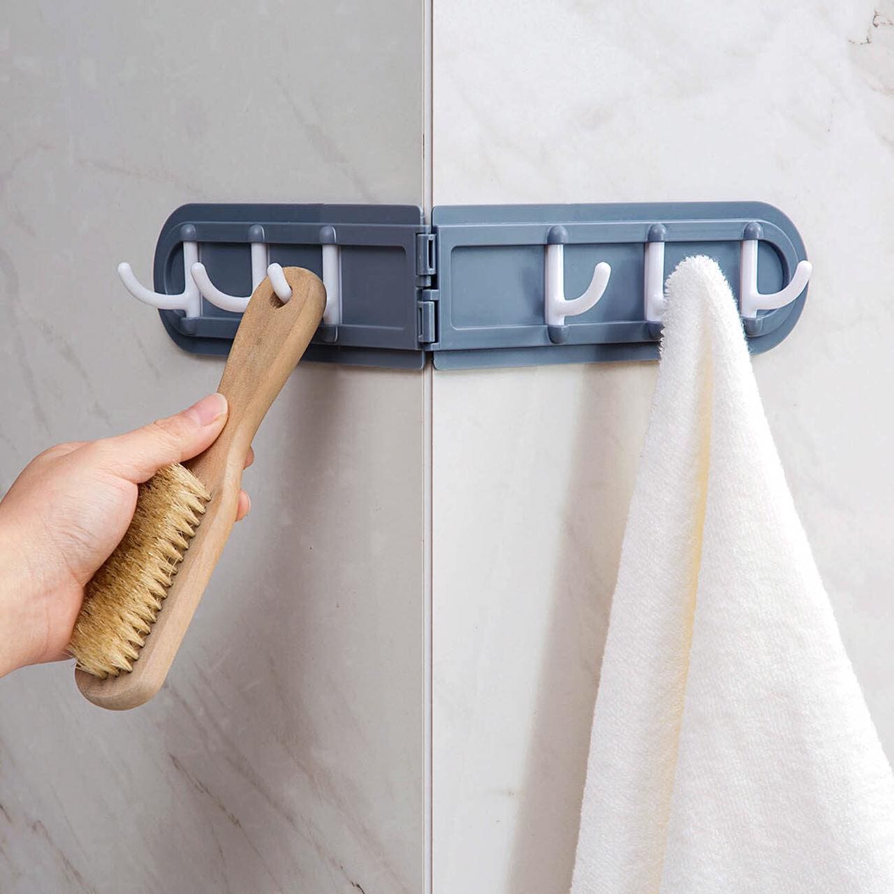 Corner Hanging Hook, Wall-Mounted Corner Wall Hook, Multifunctional Six Hooks Rack, Space-Saving Kitchen Bathroom Hanger Corner Hanging Hook, Wall-Mounted Corner Wall Hook, Multifunctional Six Hooks Rack, Space-Saving Kitchen Bathroom Hanger